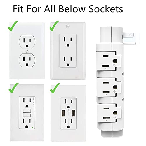 Surge Protector Outlet, Multi Outlet Wall Plug with USB C Ports, 540J, Surge Protector Wall Tap for College, Dorm, Travel, White