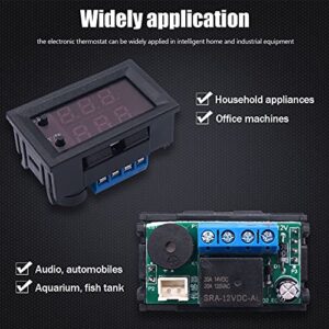 Twidec/DC 12V Temperature Controller Programmable -50 to 110 ℃ (-58 to 230 °F) Red/Blue LED Display Monitor Heating/Cooling Thermostat Control Module with NTC 10K Waterproof Sensor Probe