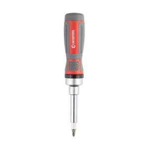 INTERTOOL 19-in-1 Ratcheting Screwdriver Set, Multi-Bit, High Strength Chrome Vanadium Steel, 8 Double-Ended Bits VT08-3376