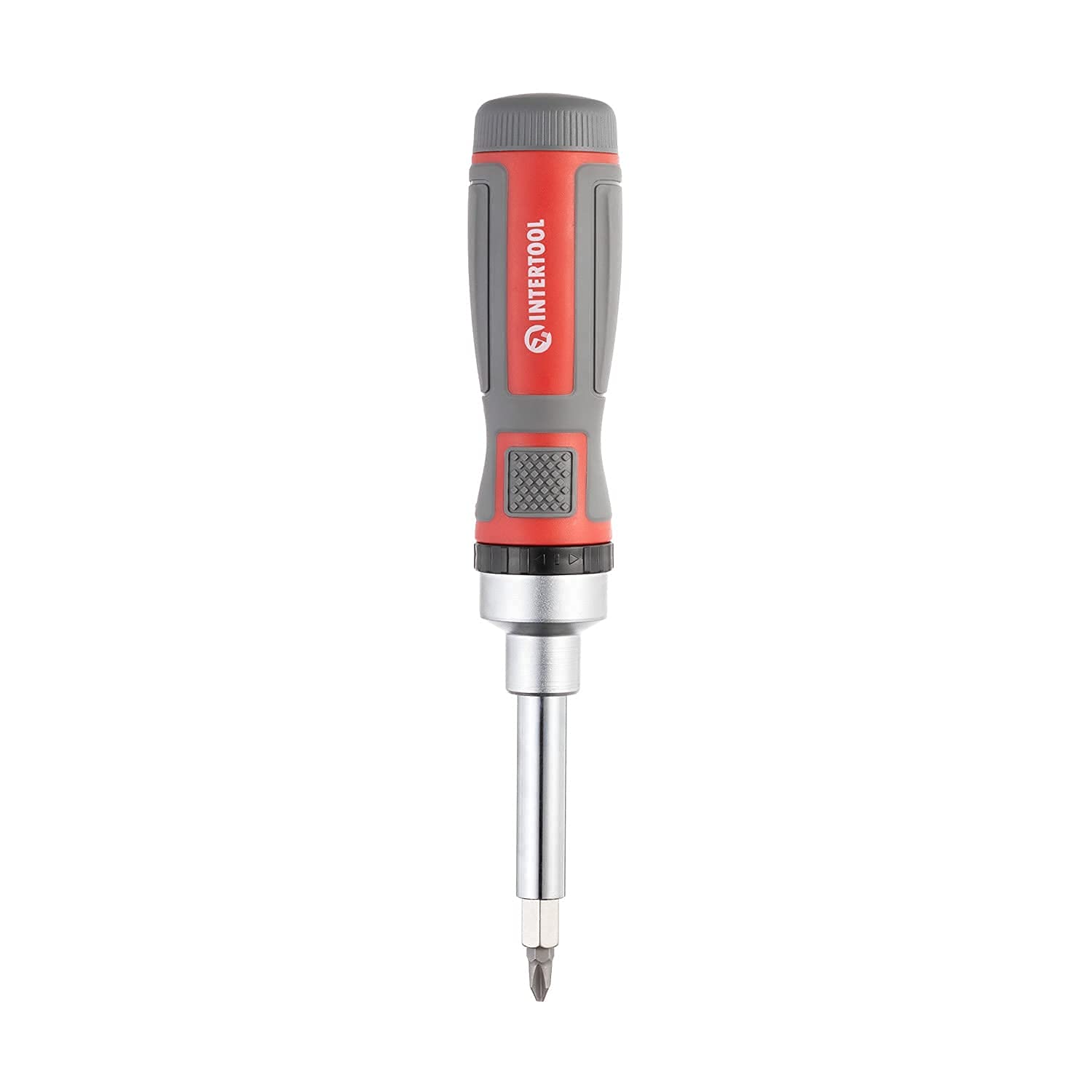 INTERTOOL 19-in-1 Ratcheting Screwdriver Set, Multi-Bit, High Strength Chrome Vanadium Steel, 8 Double-Ended Bits VT08-3376