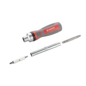 INTERTOOL 19-in-1 Ratcheting Screwdriver Set, Multi-Bit, High Strength Chrome Vanadium Steel, 8 Double-Ended Bits VT08-3376