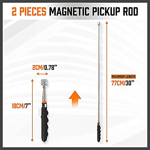 Magnetic Pickup Tool, HORUSDY 3-Piece 16LB Telescopic Magnet Stick, Birthday Gifts for Dad, Men, Husband