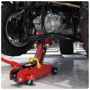 Jack Boss Hydraulic Floor Jack 1.5 Ton 3,300Lbs Car Lift Portable Trolley Jack 360 Degree for Cars Automotive Sedans