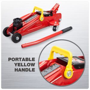 Jack Boss Hydraulic Floor Jack 1.5 Ton 3,300Lbs Car Lift Portable Trolley Jack 360 Degree for Cars Automotive Sedans