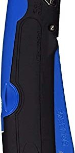 Veltec Self-Retracting Blade Safety Cutter, Left and Right Edge Guide, 3 Depth Setting, Preloaded with 3 Blades - Black/Blue (VC900)