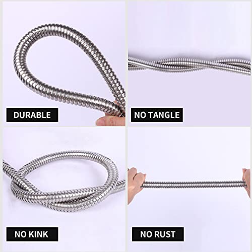 Metal Short Garden Hose 6 ft, 8 ft, 12 ft Flexible Stainless Steel 15 ft, 30 ft, 50 ft Heavy Duty Flexible Water Hose (6FT)