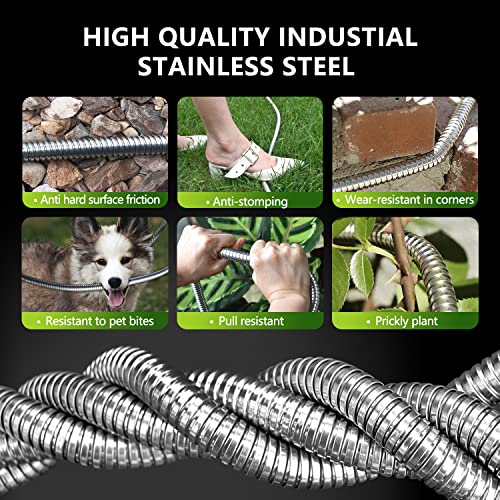 Metal Short Garden Hose 6 ft, 8 ft, 12 ft Flexible Stainless Steel 15 ft, 30 ft, 50 ft Heavy Duty Flexible Water Hose (6FT)