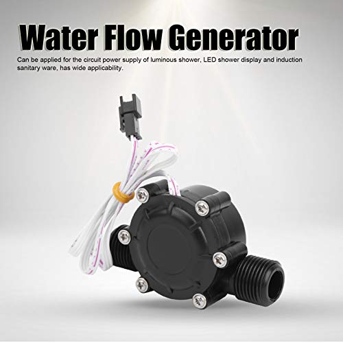 Jeanoko AC0-20V Hydraulic Generator Tubular DC 3 Phase Water Generator Micro Hydroelectric Charging Tool High Power G1/2in Male Thread Power Generator for Sanitary Ware