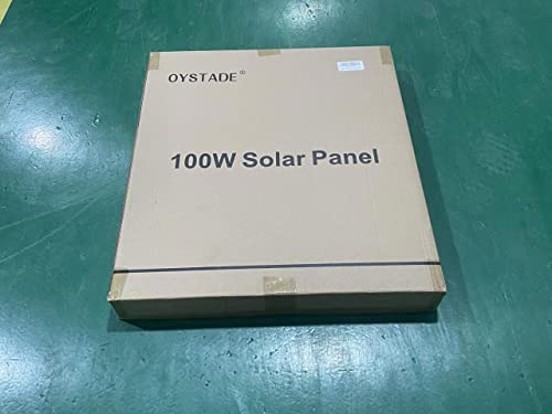 OYSTADE 100W Portable Solar Panel, Foldable Solar Charger with 2xUSB+DC Outputs, Compatible with Generators Power Station for Camping RV Travel Off-Grid Home Black