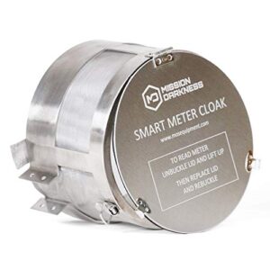 mission darkness smart meter cloak // innovative flip lid and dual layer mesh blocks harmful rf emf radiation emissions from electricity "smart meters" advanced shielding developed in usa by experts