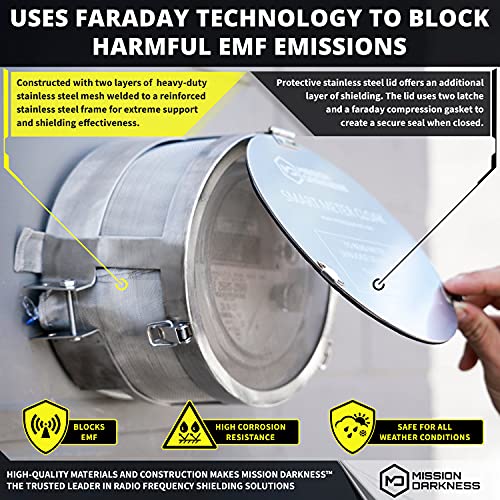 Mission Darkness Smart Meter Cloak // Innovative Flip Lid and Dual Layer Mesh Blocks Harmful RF EMF Radiation Emissions from Electricity "Smart Meters" Advanced Shielding Developed in USA by Experts