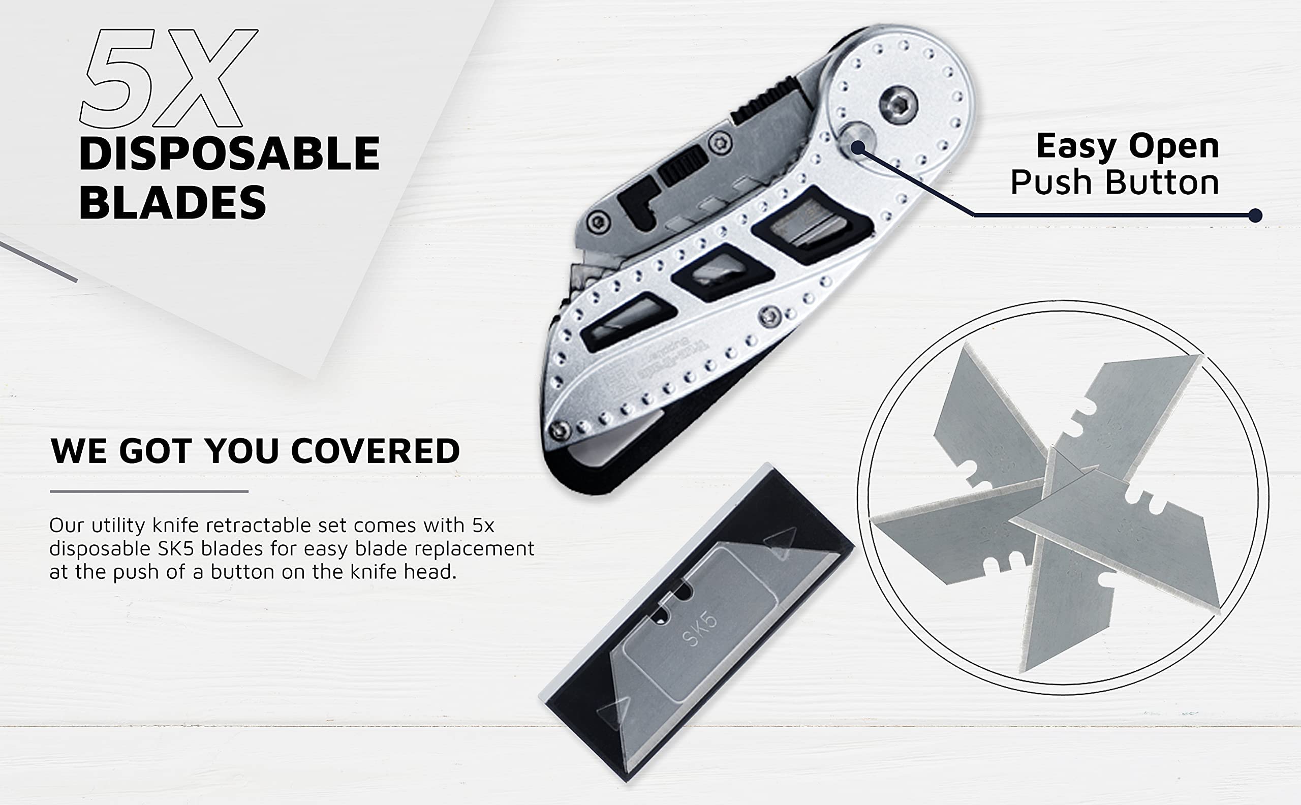 Folding Utility Knife Stainless Steel Holster Nylon Pouch Belt Clip Box Cutter Knife Carry Case Utility Knife & Clip Navaja De Trabajo Roofing Cuchilla de Bolsillo