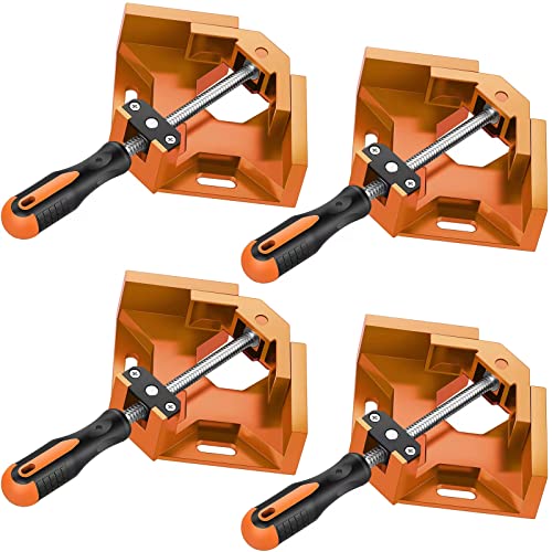 4 Pack Corner Clamp,90 Degree Right Angle Clamps for Woodworking,Wood Tools for Carpenter,Welding,Photo Framing DIY