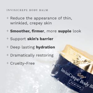 City Beauty InvisiCrepe Body Balm - Firming Cream for Whole Body - Anti-Aging, Wrinkles, Crepe Skin - Niacinamide Formula, Cruelty-Free, 5 fl oz