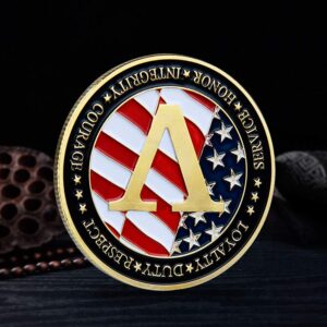 bestkai 2Pcs United States Army Veterans Military Challenge Coin Collection Army Gift Badge Commemorative Coins, Gold, 1.57inchX1.57inch