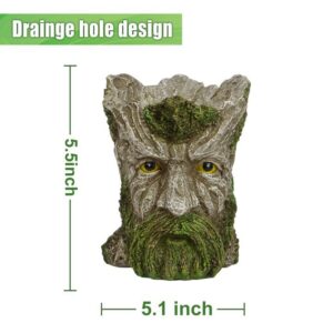 EIIORPO Face Planters Pots Head Planter, Garden Pots Resin Face Planter Flower Pots Succulent Planters Unique Planters for Indoor Outdoor Plants Garden Decorations Creative Gift. (A)