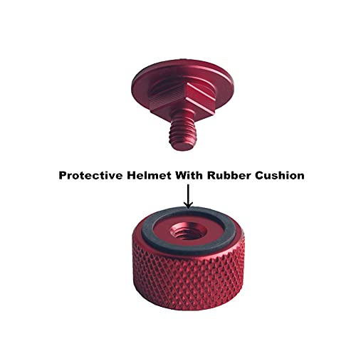 DEWHEL Welding Hood Helmet Fasteners Aluminum 1 Pair (Red)