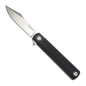 casvno pocket knife folding knife （f05a）：3.3” 9cr18mov steel blade,g10 handle,speedsafe assisted open, flipper, liner and tip lock,3.56 oz