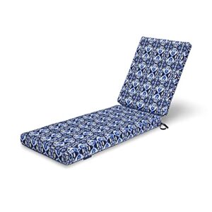 classic accessories for vera bradley water-resistant patio chaise lounge cushion, 26 x 48 x 32 x 3 inch, ikat island