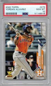 2020 topps baseball #276 yordan alvarez rookie card graded psa 10 gem mint