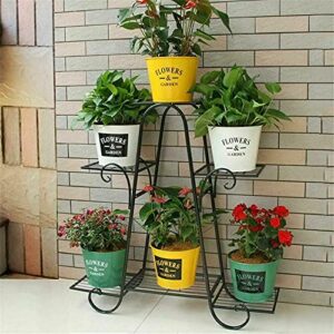 Nisorpa 6 Tier Plant Stands for Indoor and Outdoor, Metal Plant Stand Shelf, Flower Pot Holder Shelf for Multi Plants, Multilayer Potted Planters Display Rack L31.5 x H29.13 x W8.27in