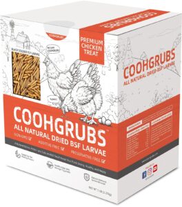 coohgrubs premium grade dried black soldier fly larvae chicken treats, tasty and healthy snacks for hens ducks, 5 lb. box