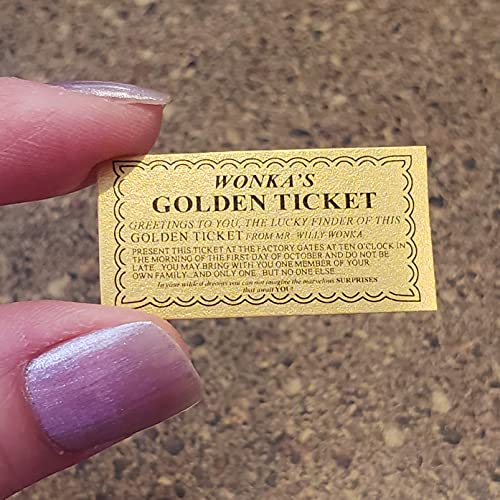 Miniature Candy Bar Wrapper and Mini Golden Tickets - 48 wrappers and golden tickets (candy not included)