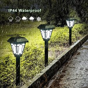 LAMTREE 12 Pack Solar Lights Outdoor Waterproof, 3 Lumens Cool White Led with Cute Pattern, for Pathway,Path, Patio, Yard, Driveway, Walkway, Lawn and Garden