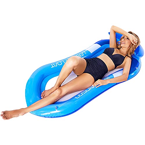 Joliyoou Pool Float with Canopy, Inflatable Pool Lounge with Shade for Adults, Inflatable Rafts for Swimming Pool Party Water Mat