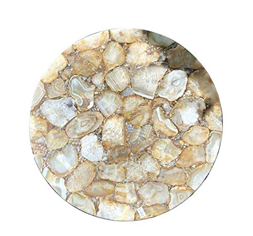 15" Agate Table Tops ALL COLOURS, Natural Agate Table, Agate Side Table, Agate Coasters, Agate Patio Table, Modern Home Decor Furniture Agate Gift (LIGHT BROWN, AGATE)