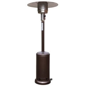 flash furniture sol patio outdoor heating-bronze stainless steel 40,000 btu propane heater with wheels for commercial & residential use-7.5 feet tall