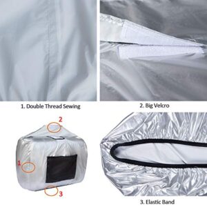 Softclub Waterproof Generator Cover for Universal 1000-2500 Watt for Most Portable Generator, 24.5 x 13 x 18.5inch Silver