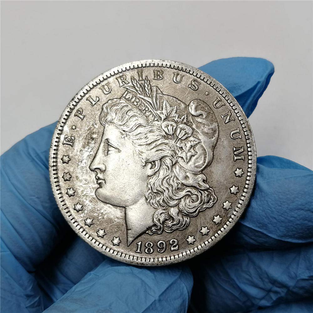 Exquisite Coin American Trade Silver Dollar 1892 Morgan Silver Dollar Foreign Silver Dollar Old Coin Antique Collection Perfect Replacement for Original Coins