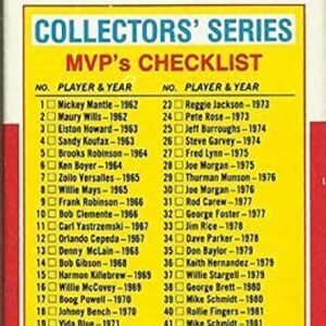 1982 Topps Kmart 20th Anniversary Baseball MVP Collector's Series Boxed Card Set (44 Cards)