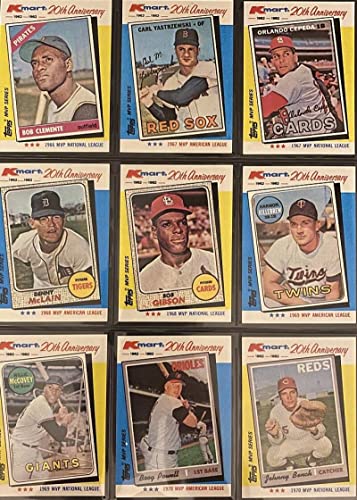 1982 Topps Kmart 20th Anniversary Baseball MVP Collector's Series Boxed Card Set (44 Cards)