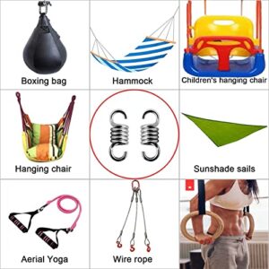 1100LBS Capacity 4INCH Heavy Duty Spring Hammock Chair Spring Porch Swing Springs Hook Suspension Swing Extension Spring for Hammock,Boxing Bag,Hanging Chair,Gym,Patio Swing Hanger 2Pieces