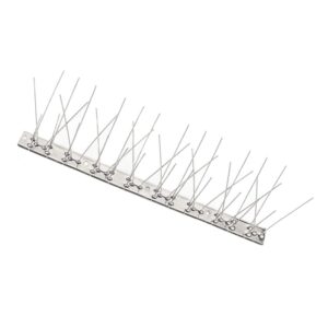 Hemoton Bird Spikes Stainless Steel Pigeon Deterrent Spikes Small Birds Repellent Fence Spikes for Outdoor Wall Fence Patio Porch Balcony Windows