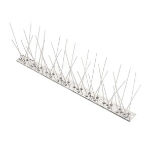 Hemoton Bird Spikes Stainless Steel Pigeon Deterrent Spikes Small Birds Repellent Fence Spikes for Outdoor Wall Fence Patio Porch Balcony Windows