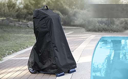 SELUGOVE Pool Cleaner Caddy Cover, Robotic Pool Cleaner Cover, Waterproof and Dustproof, with Windproof Elastic Hem, ,Fits Most Brands Robotic Pool Cleaner（Black）