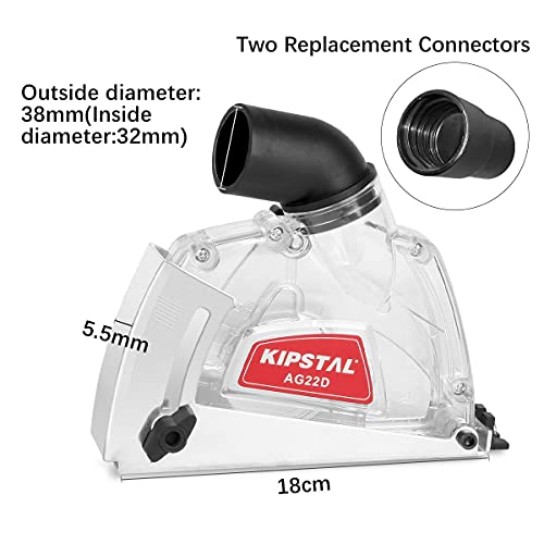 KIPSTAL Cutting Dust Shroud for Angle Grinder 4-1/2-Inch to 5-Inch and Cutting Wheel Diamond Saw Blade 5-Inch X 1 PCS