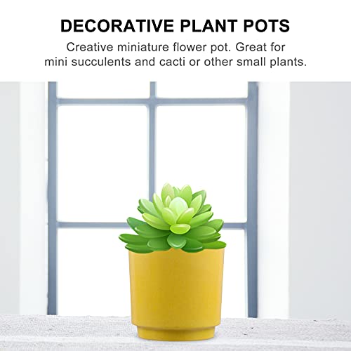 Yardwe 3pcs Flower Pot Desktop Succulent Planters Pots Garden Plant Holder Orchid Pot Home Decor Flower Pots Flowerpots Artificial Plant Pot Office Plant Fibres