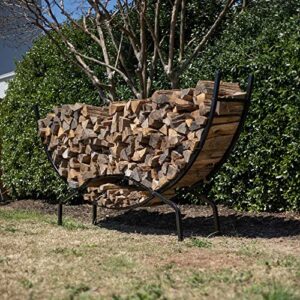 Titan 8' Crescent Firewood Rack Wood Storage