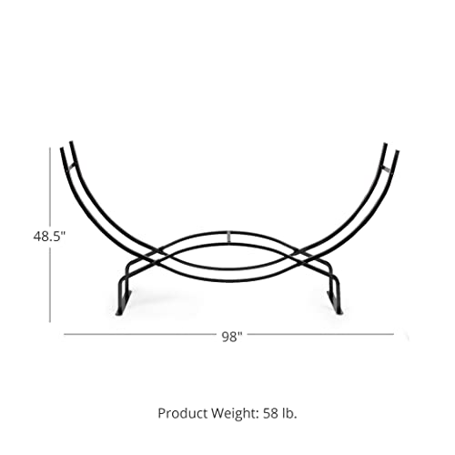 Titan 8' Crescent Firewood Rack Wood Storage