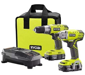 ryobis tools ryobi 18v one+ lithium-ion cordless drilldriver and impact driver combo kit (2-tool) with (2) batteries