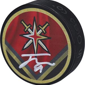 Jonathan Marchessault Vegas Golden Knights Autographed Reverse Retro Logo Hockey Puck - Autographed NHL Pucks