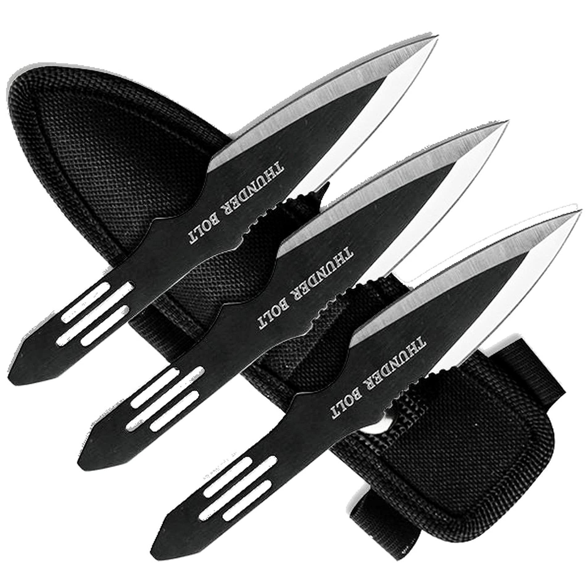 New Pro Tactical Knife SET 5.5" inch Perfect Point 3 Pc. Black Pro Tactical Knife + Sheath Survival Camping Outdoor Knife TG-0564M by ProTacticalUS