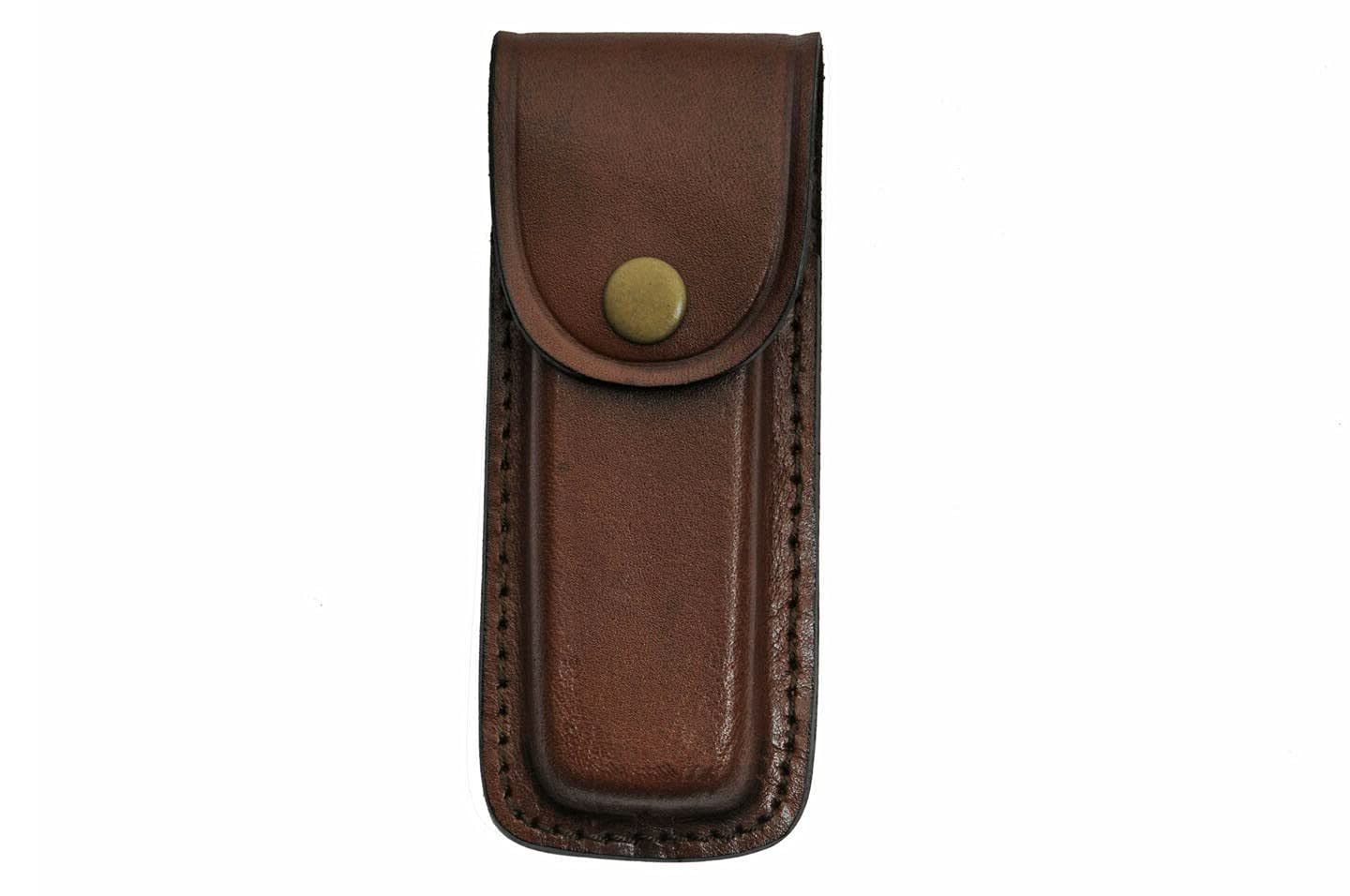 New Folding Pro Tactical Knife Sheath Brown Real Leather Snap-Button Case for 5" inch Folding Knives Survival Camping Outdoor Knife TG-0968M by ProTacticalUS