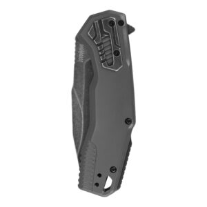 Kershaw Cannonball Pocket Knife, 3.5" D2 Carbon Steel Drop Point Blade, assisted opening with Flipper, Frame Lock, EDC