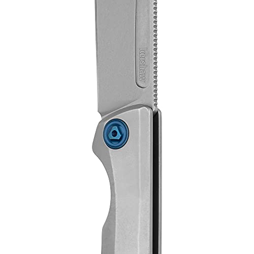 Kershaw Highball XL Clip Point Pocket Knife, 3.3-in. Blade, Manual KVT Ball Bearings Opening, Frame Lock (7020),Gray