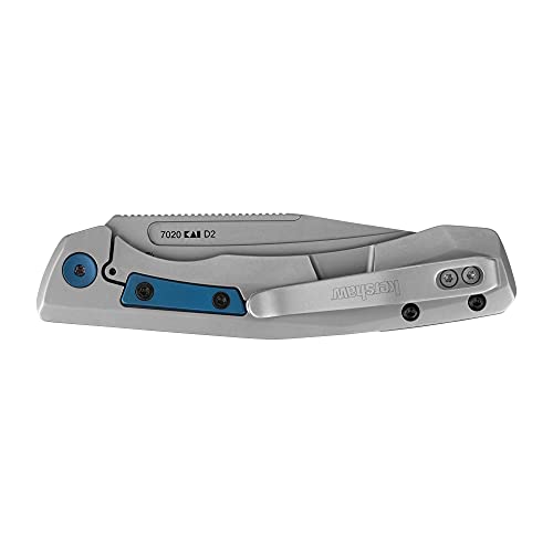 Kershaw Highball XL Clip Point Pocket Knife, 3.3-in. Blade, Manual KVT Ball Bearings Opening, Frame Lock (7020),Gray